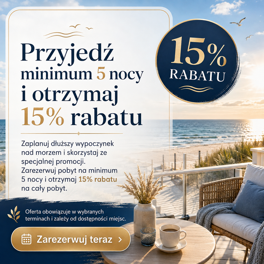 Zostań dłużej i odbierz 15% rabatu